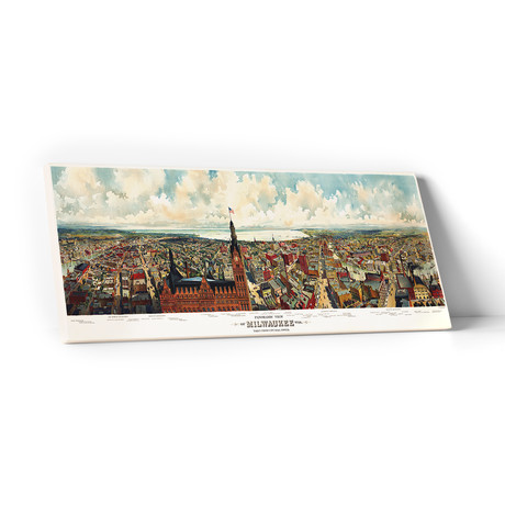 Milwaukee // Vintage Panoramic (16"L x 30"H x 0.75"D)