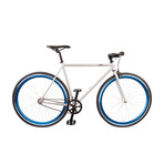 Atir Cycles // Single Speed Bike // Silver + Blue (Small: 50cm)