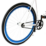 Atir Cycles // Single Speed Bike // White + Blue (Small: 50cm)