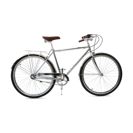 Atir Cycles // 3 Speed City Bike // Chrome (Small: 50cm)