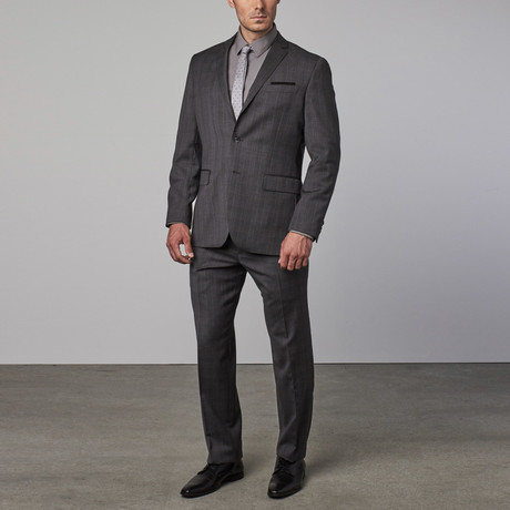 Wool Suit // Mid-Grey Window Pane (US: 36R)