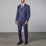 Wool Suit // Bright Blue Window Pane (US: 38R)