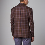 Wool Sport Coat // Pumpkin + Navy Check (US: 42R)