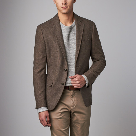 Double Sided Fabric Sport Coat // Sable Tan (US: 36S)