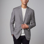 Wool Sport Coat // Cream + Navy + Blue Check (US: 36R)