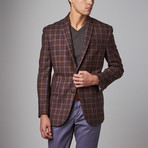 Wool Sport Coat // Pumpkin + Navy Check (US: 36S)