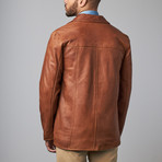 Retro Leather Jacket // Tan (M)