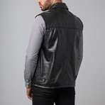 Leather Vest // Black (2XL)