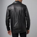 Retro Leather Jacket // Black (L)