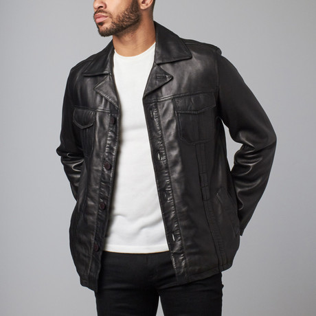 Antique Leather Jacket // Black (XS)
