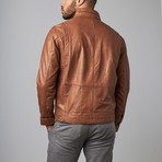 Classic Leather Jacket // Cognac (M)