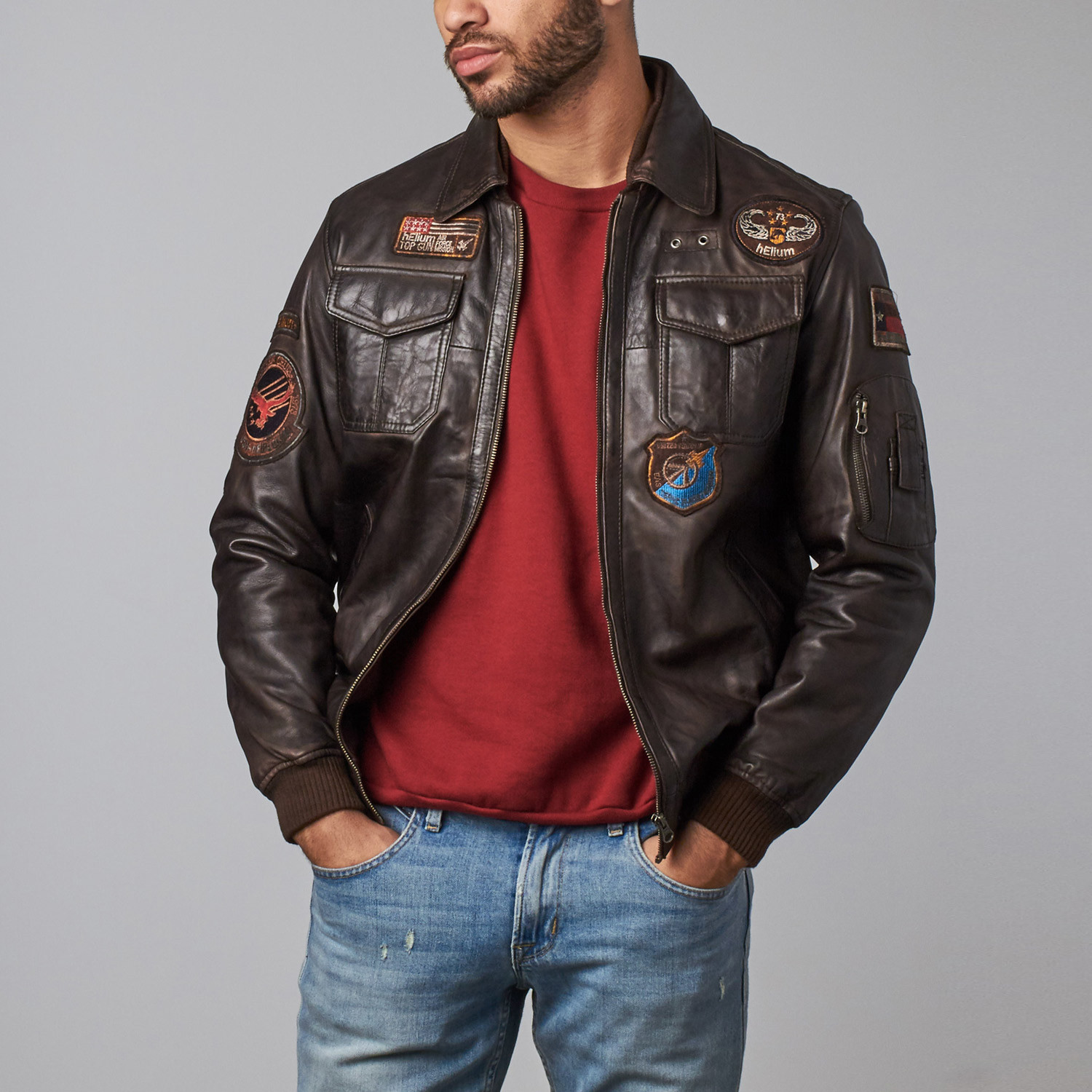 Turndown Collar Jacket // Brown (L) - Everest Leatherwear LTD - Touch ...
