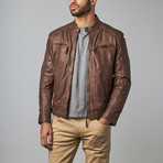 Leather Biker Jacket // Meeru (3XL)
