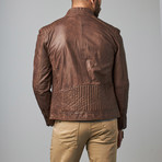 Leather Biker Jacket // Meeru (XL)