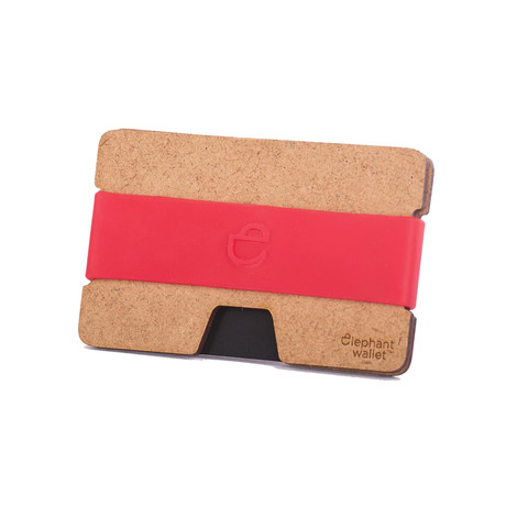 N Wallet // Wood + Key Insert (Red)