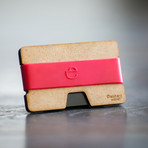 N Wallet // Wood + Key Insert (Red)
