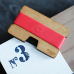 N Wallet // Wood + Key Insert (Red)