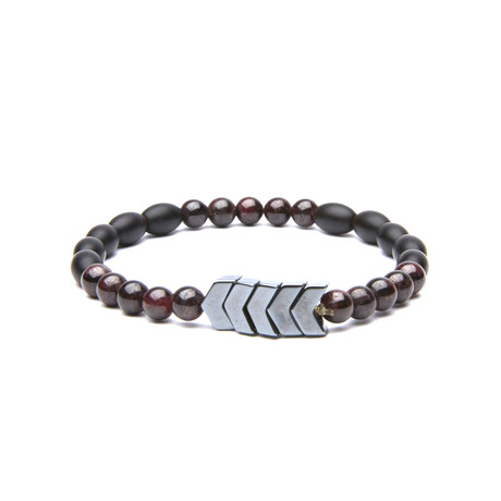 Matte Onyx Bracelet // Black + Silver