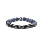 Grey Sea Sediment Stones Accordion Charm