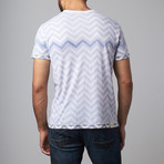 Chevron V-Neck Tee // Navy (S)