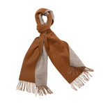 Cashmere Four Colorway Scarf + Fringe (Emerald + Gray)