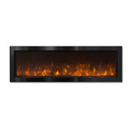 Nova // Indoor + Outdoor Electric Fireplace (Black Stainless Steel)