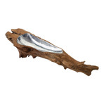 Teak Root Bowl + Aluminum Insert