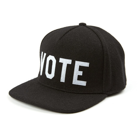 Vote Appliqué Wool Cap // Black