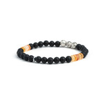 Dell Arte // Black Onyx + Carnelian Bracelet // Multicolor