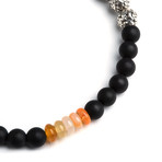 Dell Arte // Black Onyx + Carnelian Bracelet // Multicolor