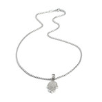 Hamsa Hand Necklace // Silver