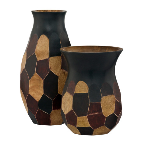 Faceta Four Tone Vases // Set of 2