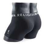 Religion Stripe + Slogan Boxer Brief Set // Pack of 2 (Small)