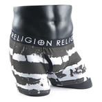 Religion Stripe + Slogan Boxer Brief Set // Pack of 2 (Small)