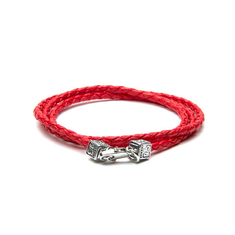 Braided Bracelet // Red