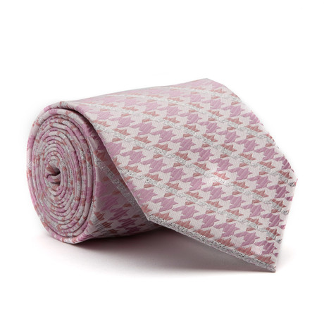 Handmade Neck Tie // Pink and White Stripes