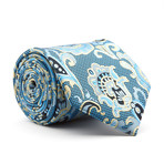 Handmade Silk Tie // Yellow + Blue Floral