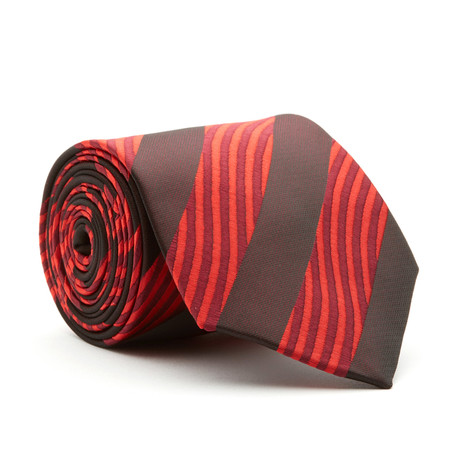 Handmade Tie // Red + Black Stripe