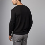 Wool V-Neck Sweater // Black (S)