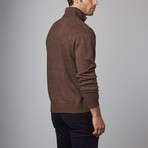 Half Zip Sweater // Brown (S)