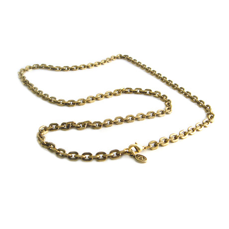 Flat Iron Thin Gold Necklace