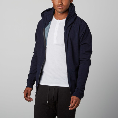 AROS // A4 Relaxed Fit Zip-Up // Indigo Blue (S)