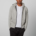 AROS // A4 Relaxed Fit Zip-Up // Heather Grey (M)