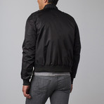 Iconic Racer Jacket Nylon Flight Satin // Black (S)