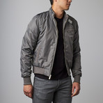 Iconic Racer Jacket Nylon Flight Satin // Grey (S)