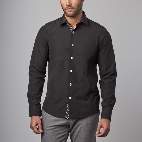 Pattern Dress Shirt  // Black (S)