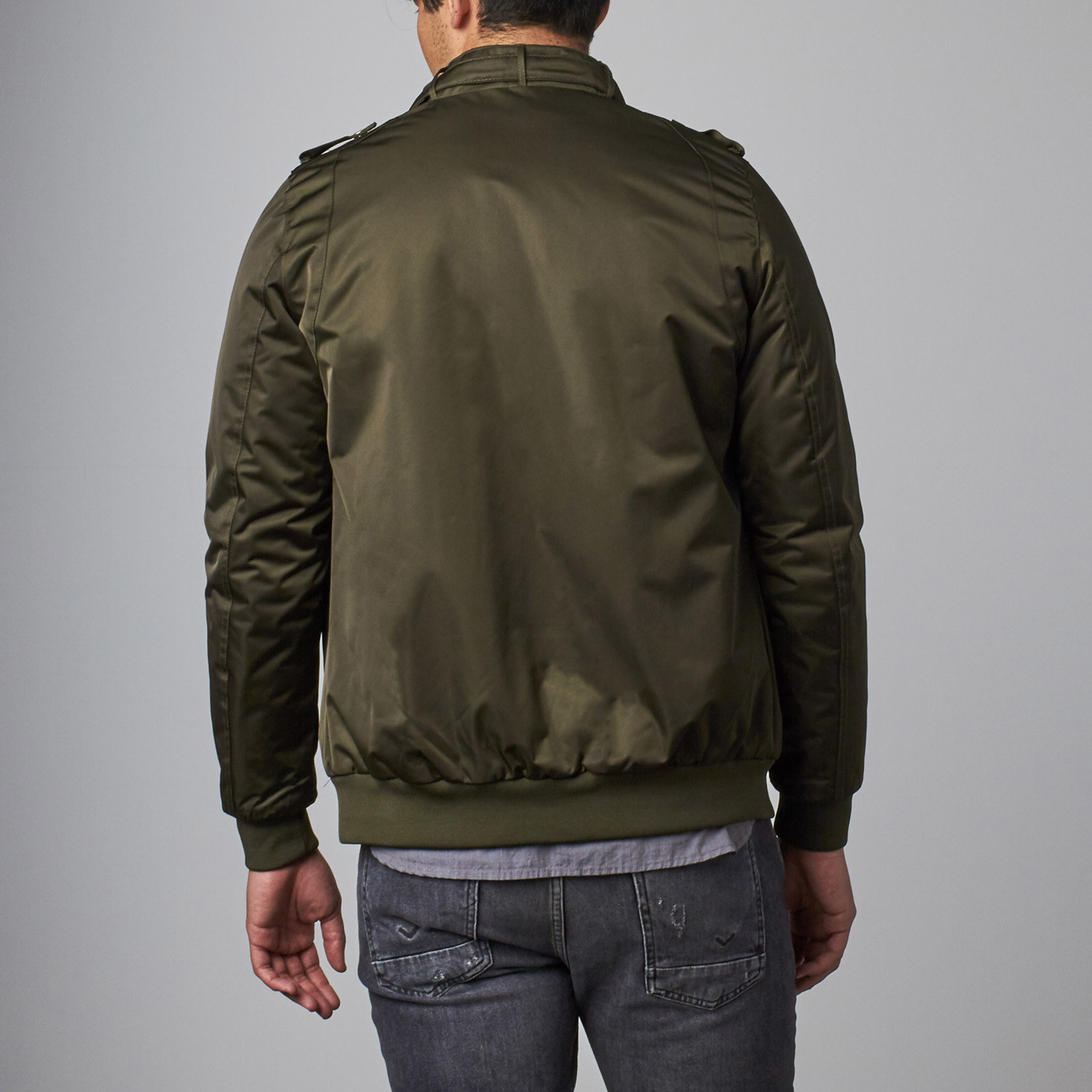 Longer Modern Iconic Racer Jacket // Green (S) - Members Only - Touch ...
