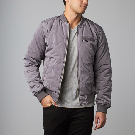 Oval Quilted Bomber // Grey (S)