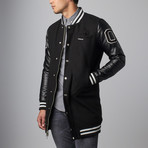 Varsity Long Jacket // Black (L)