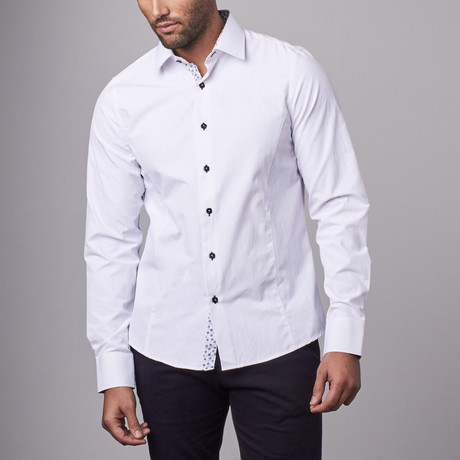 Pattern Dress Shirt // White (S)